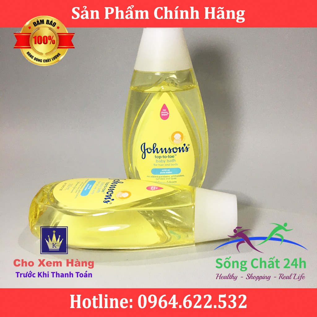 SỮA TẮM GỘI TOÀN THÂN CHO BÉ JOHNSON BABY TOP TO TOE 200ML - Sống Chất 24h