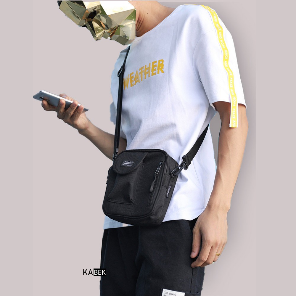 [SALE] Túi đeo chéo mini thời trang nam- Túi đeo vải dù chống nước KABE11