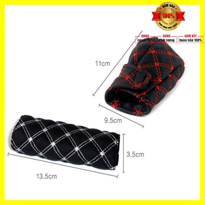 Sản phẩm  Bọc cần số và tay thắng xe ô tô AM-15 Da PU Cần số: 10*18cm, phanh tay: 13*13cm