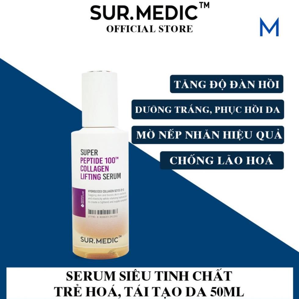 Tinh Chất Serum Sur Medic Trẻ Hoá Da Super Peptide 100tm Collagen Lifting Serum 50ml A0