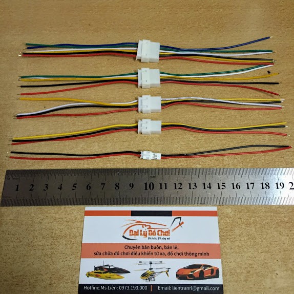 Dây nối cặp Jack đực cái 2p 3p 4p 5p 6p có dây dài 10cm