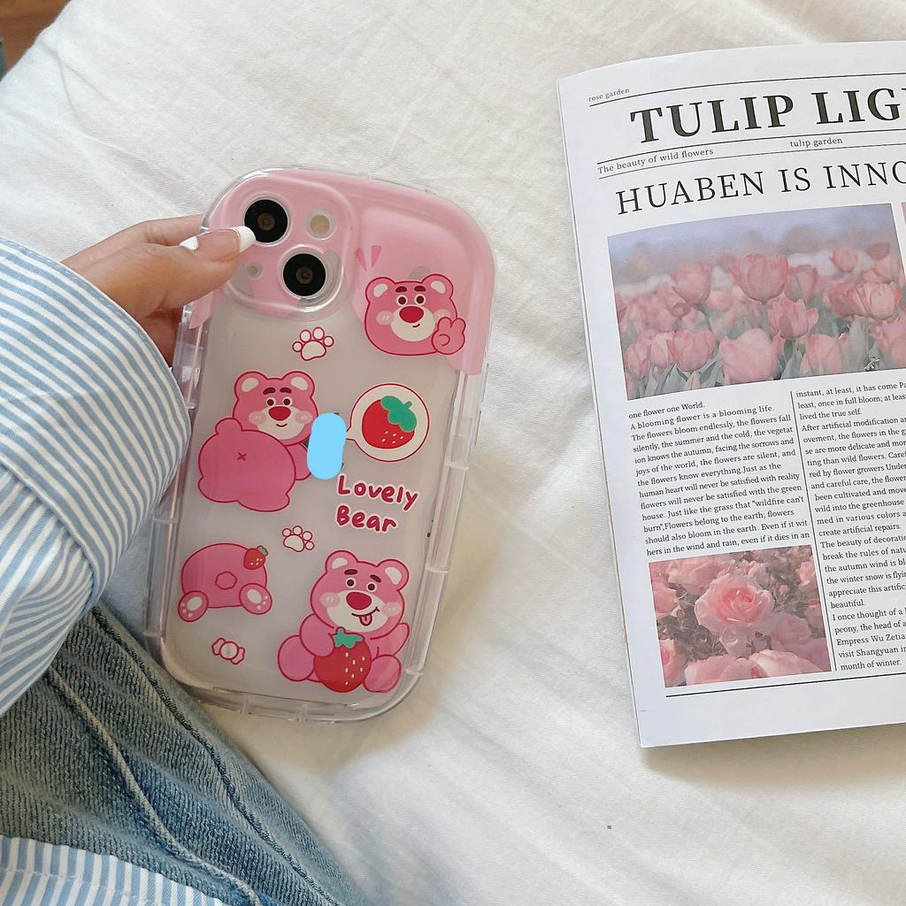 Ốp Điện Thoại Chống Sốc Họa Tiết Gấu Dễ Thương Cho iPhone 14Promax / 14Pro / 14 / 13 / 12 / 11