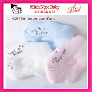 Đồ sơ sinh🌺freeship🌺gối lõm chống bẹp đầu bebe comfort cotton mềm mịn