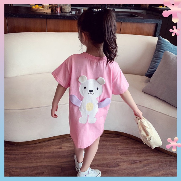 ✨✨Đầm Dài In Họa Tiết Hoạt Hình Phong Cách Hàn Quốc Thời Trang Mùa Hè Dành Cho Bé Gái 2022