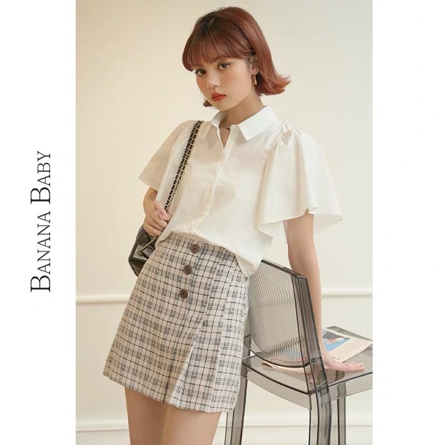 Chân váy xếp ly sọc caro siêu xinh cạp cao [Có Sẵn] | BigBuy360 - bigbuy360.vn