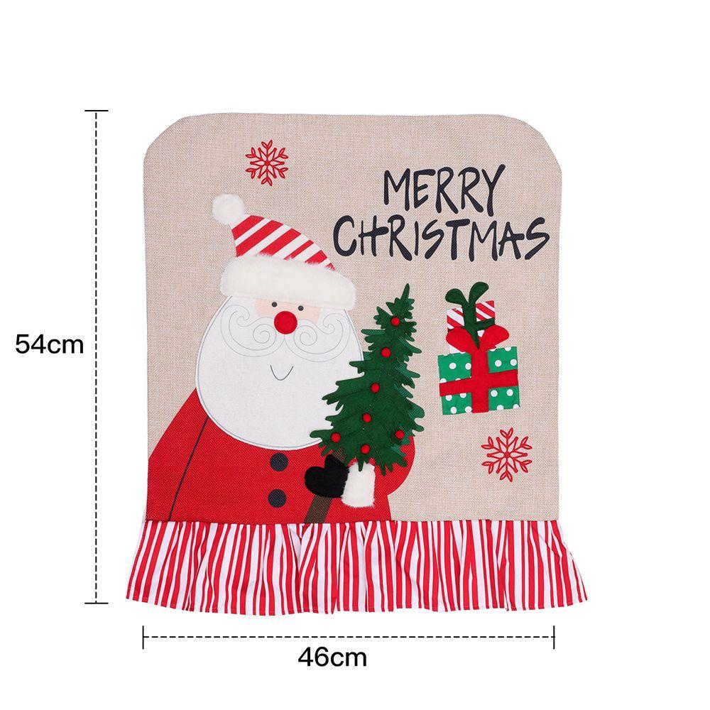 Vỏ Bọc Ghế Ngồi Co Giãn Họa Tiết Người Tuyết / Ông Già Noel Hoạt Hình Trang Trí Nhà Cửa