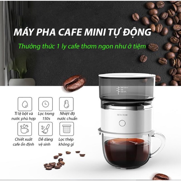 Máy pha cafe mini gia đình,văn phòng nhỏ gọn cầm tay, nhỏ giọt chậm, có thể dùng pha trà, thuận tiện mang theo du lịch