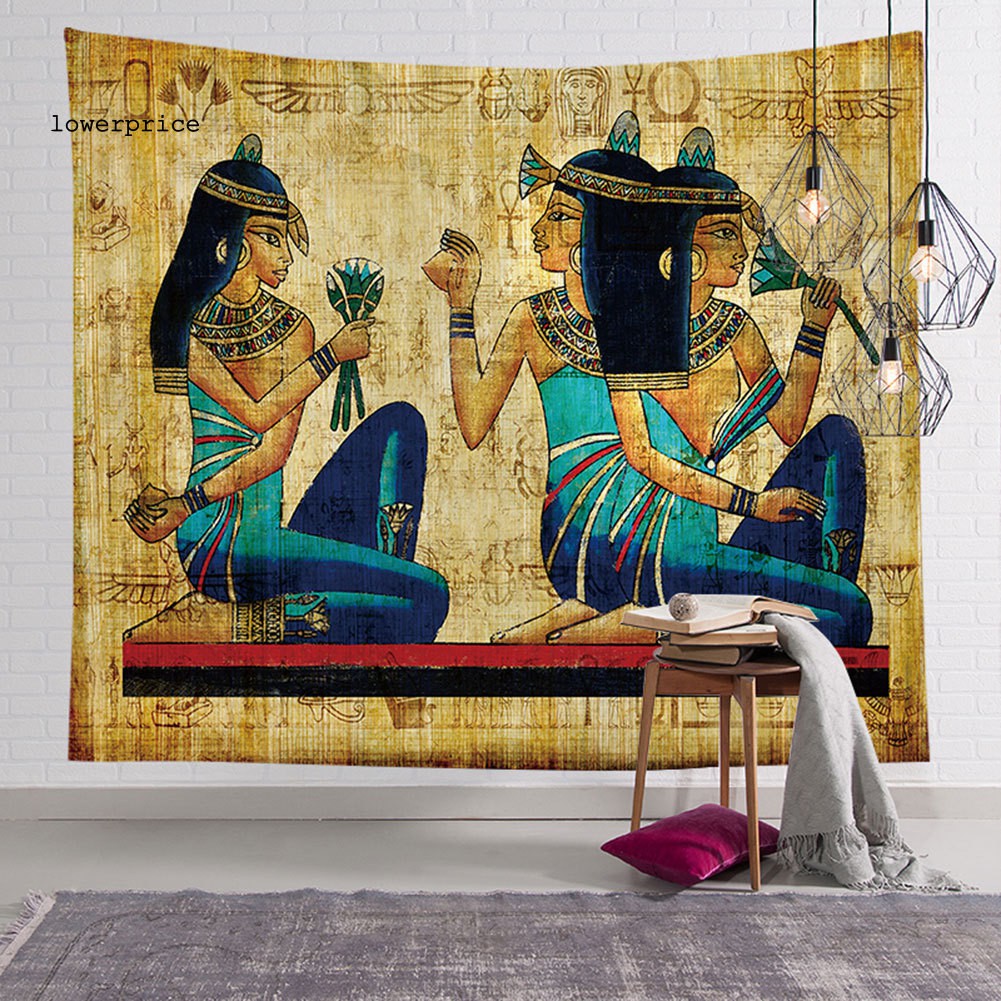 Thảm Treo Tường Trang Trí Hình Pharaoh Ai Cập 95x73 / 130x150cm