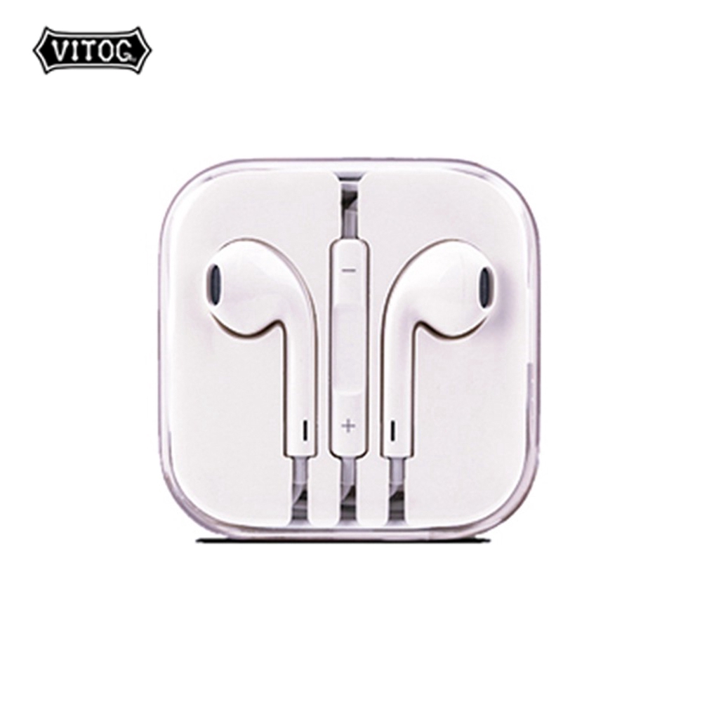 Tai Nghe Vitog Apple Âm Thanh Stereo Nối Dây Cắm 3.5mm Có Mic
