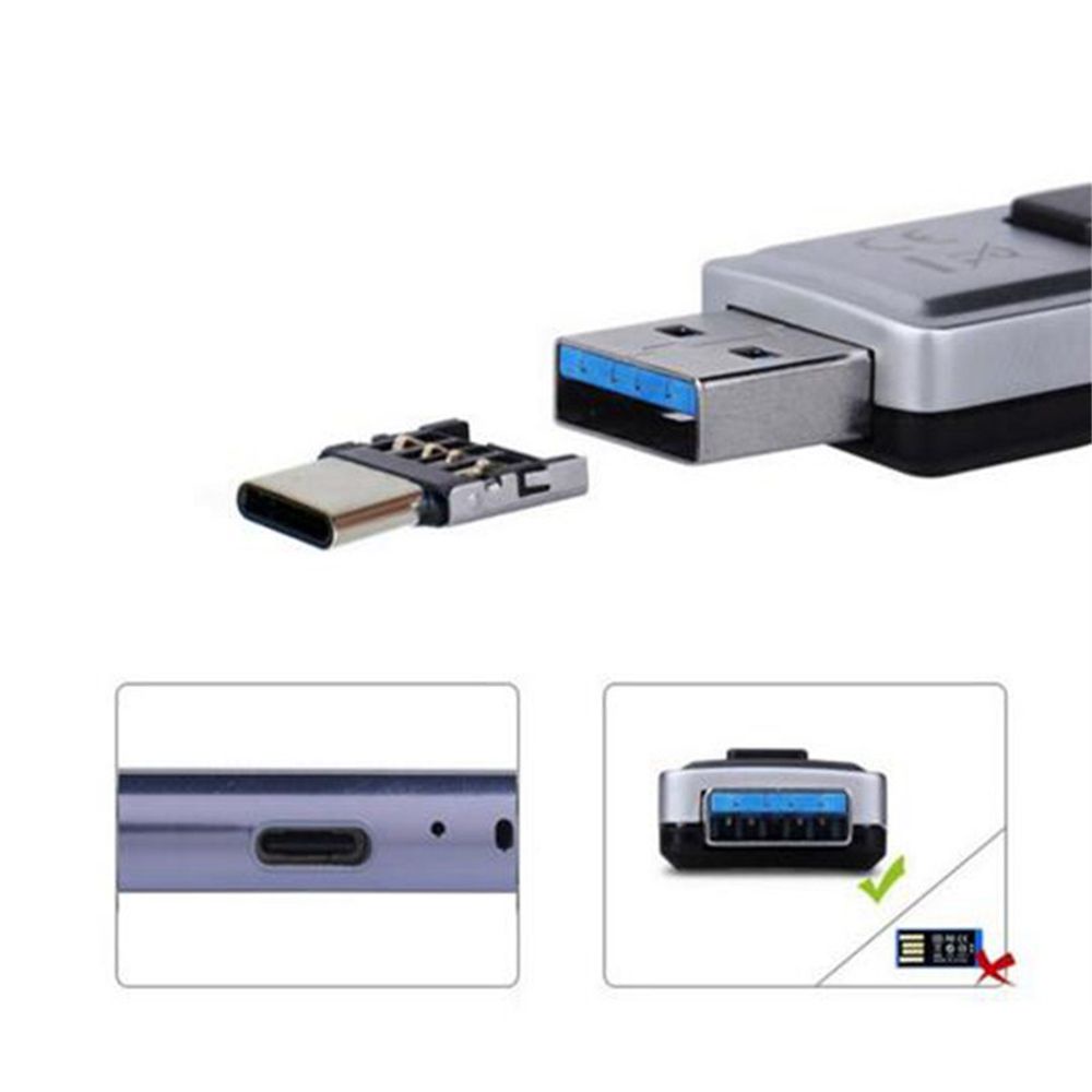 Aaron1 Bộ 5 Đầu Chuyển Đổi Otg Usb Type C Mini Sang Usb 2.0 Nhiều Màu Sắc Cho Điện Thoại / Máy Tính Bảng