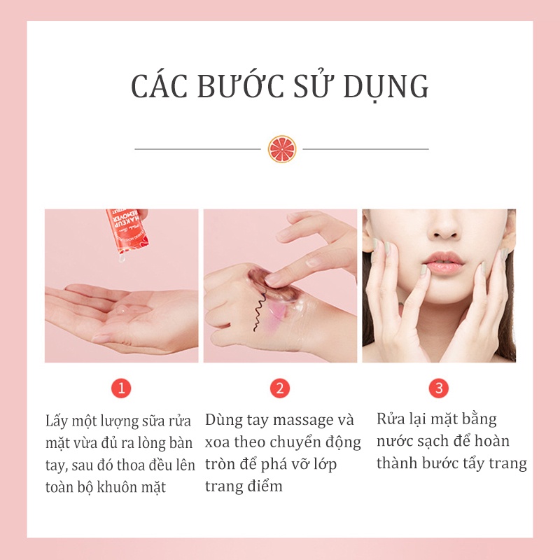 Bưởi tẩy trang làm sạch ấm và dưỡng ẩm, làm sạch sâu, thích hợp cho da nhạy cảm (5ml / miếng) (FZ-XZG01*1) | BigBuy360 - bigbuy360.vn