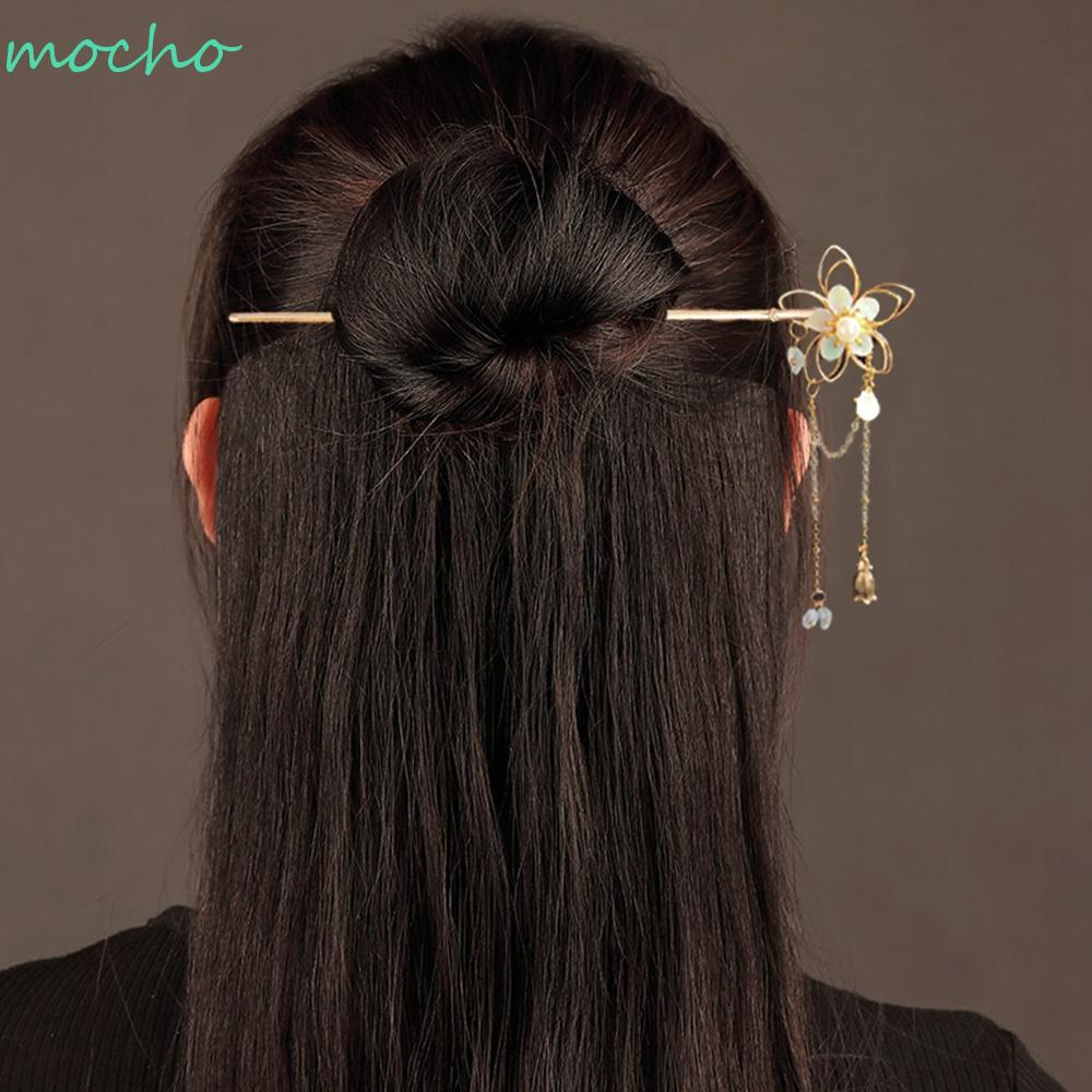 Trâm Cài Tóc Dáng Dài Phối Tua Rua Hình Hoa Nhiều Màu Sắc Phong Cách Cổ Điển Thời Trang Cho Nữ