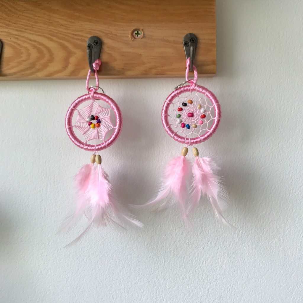 Dreamcatcher mini dùng làm móc khóa, trang trí
