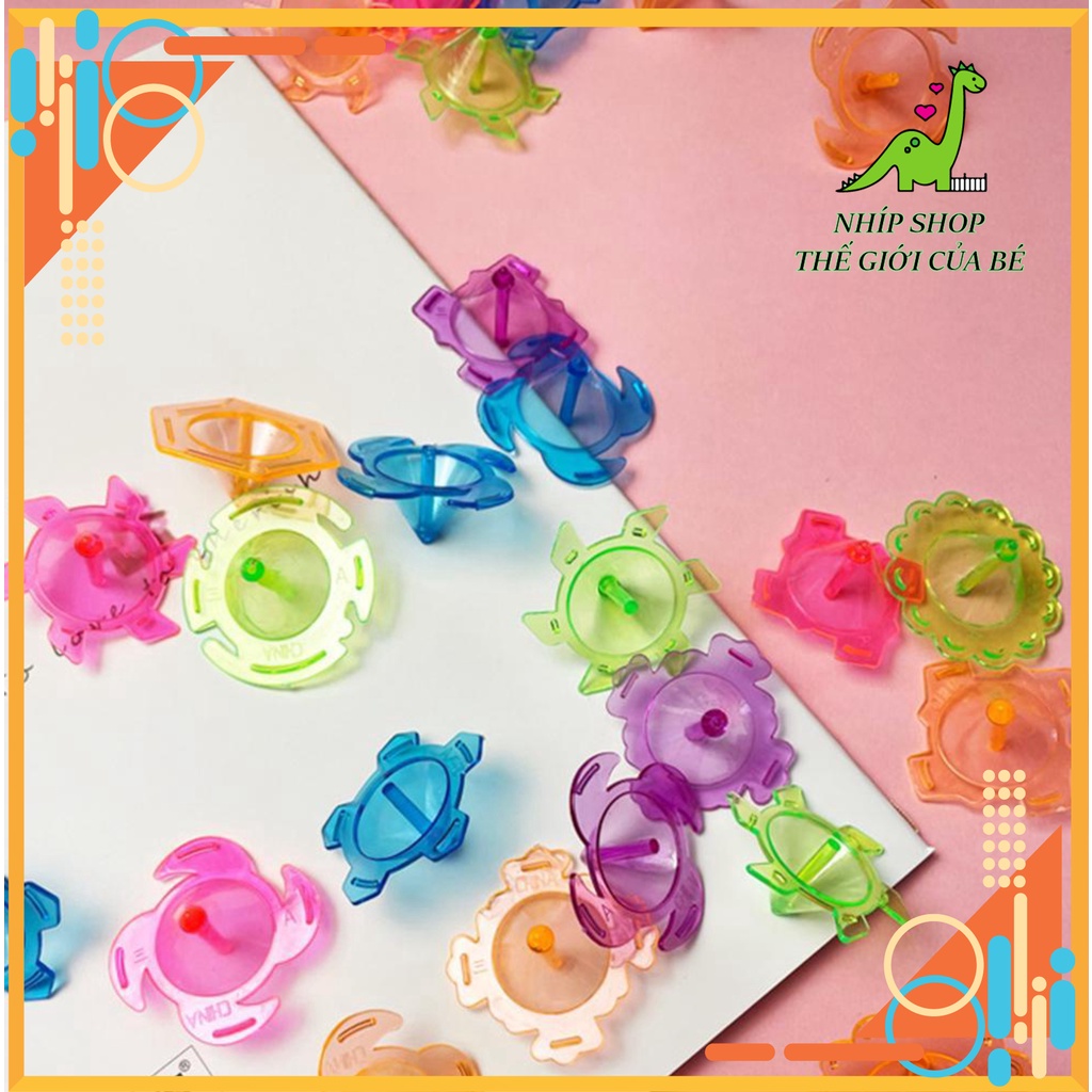 Con Quay Đồ Chơi Bằng Nhựa Trong Suốt Nhiều Màu Sắc - Nhíp Shop