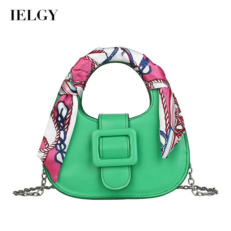 IELGY Túi Đeo Vai Vải Lụa Phối Khăn Choàng Kiểu retro Đường Phố Dễ Thương Cho Nữ