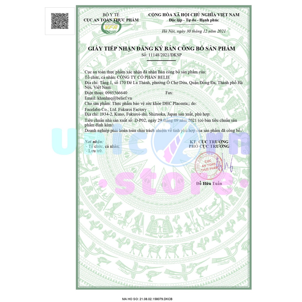 Viên Uống Nhau Thai Làm Đẹp Da DHC Placenta 30 ngày - 90 viên