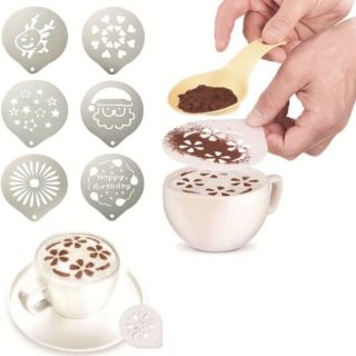 Khuôn Tạo Hình Cà Phê Capuchino, Trà Sữa, Kem Tươi