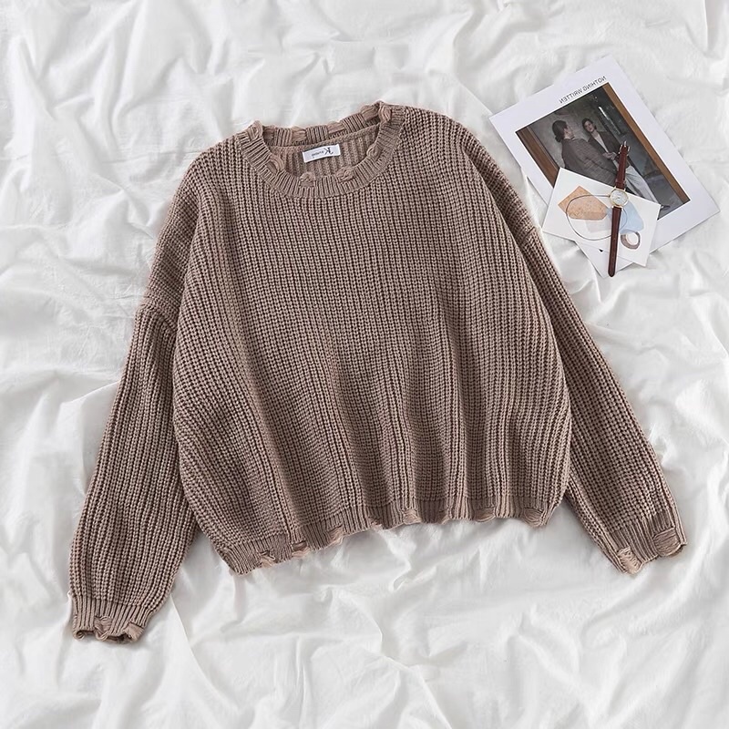 Set váy áo len chân váy midi