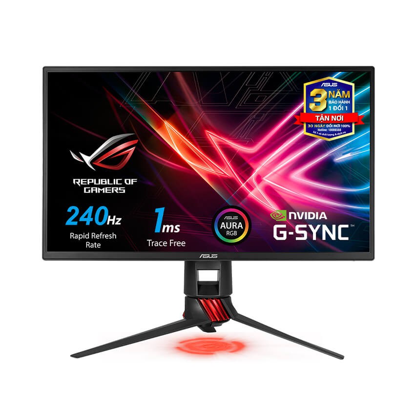 Màn hình Asus ROG Strix XG258Q (24.5 inch/FHD/240Hz/1ms/400 cd/m²/DP+HDMI/G-SYNC/FreeSync/Full HD/Aura RGB)