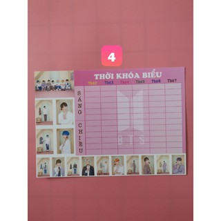 Tờ Thời Khóa Biểu BTS BT21