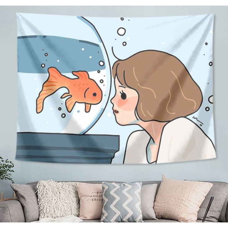 Tranh Vải Treo Tường Trang Trí Phòng, Thảm Treo Tường Decor Phòng