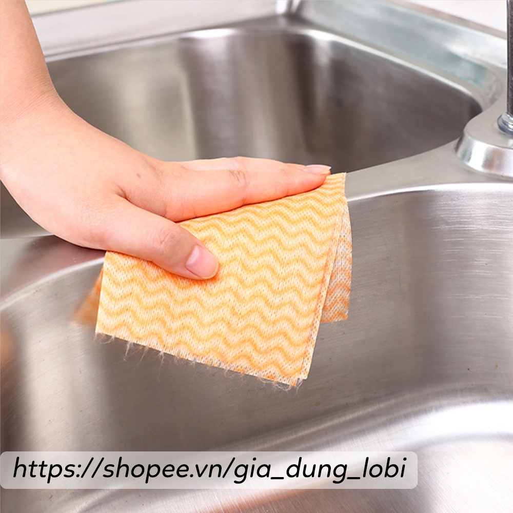 Cuộn khăn giấy lau đa năng bằng vải khô không dệt cho phòng nhà bếp tay giầy siêu sạch tiện dụng 50 tờ