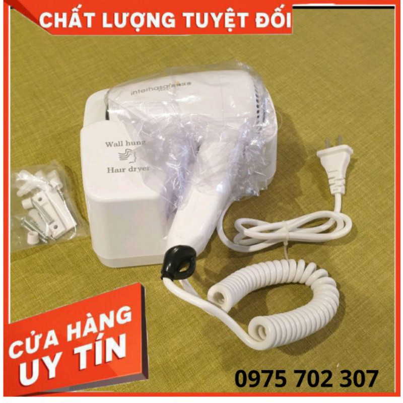 Máy Sấy Tóc [CHÍNH HÃNG CAO CẤP] Máy Sấy Tóc Gắn Tường, Tốc Độ Sấy Mạnh 1400W