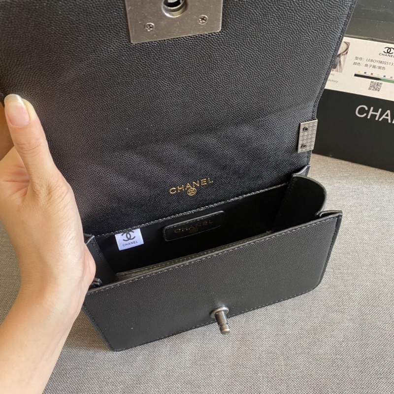 Túi Xách Nữ CN boy dây da míc xích đồng da mềm Túi Đeo Chéo Fom Túi Đứng SIZE 20cm full box(ảnh thật)