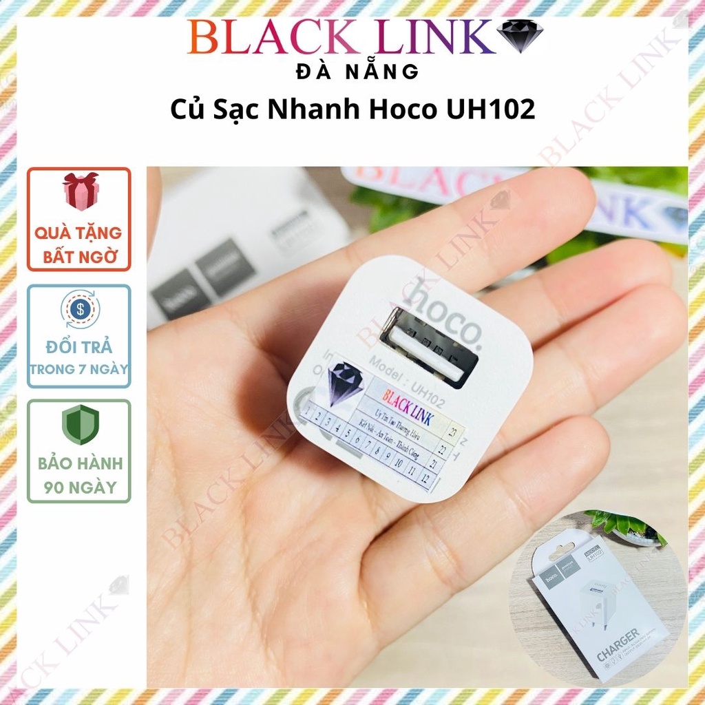 Củ Sạc HOCO UH102 Điện Thoại Máy Tính Bảng Cao Cấp - Cốc Sạc Nhanh Pin Dự Phòng Tai Nghe Bluetooth Không Dây I12