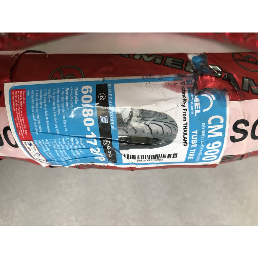 VỎ LỐP CAMEL CM 900 THÁI LAN 60/80-17 VÀ 70/80-17  CÓ RUỘT SĂM HÀNG CHÍNH HÃNG