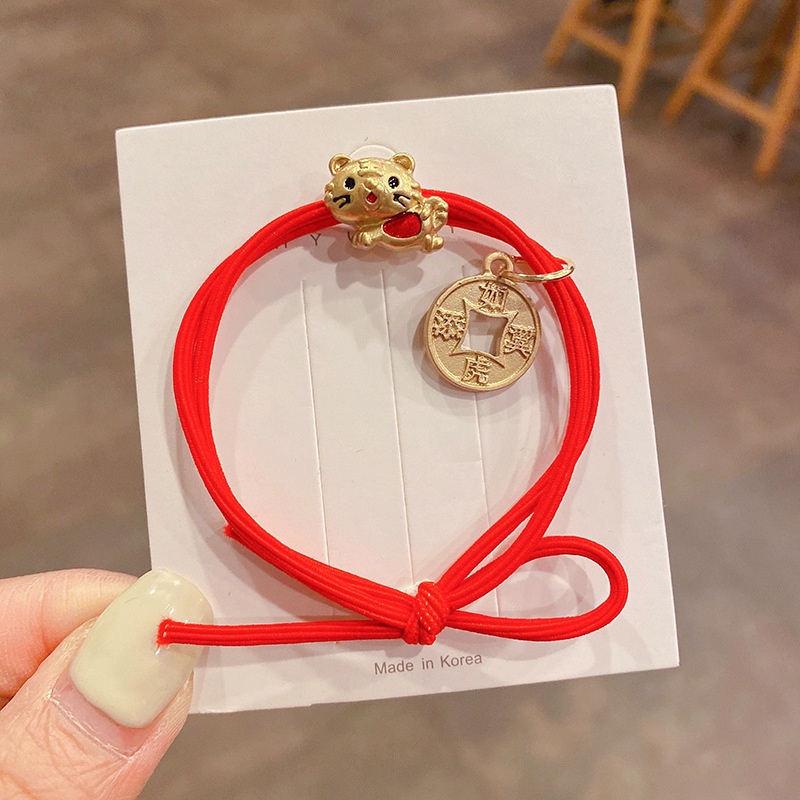 Dây buộc tóc cao su mặt hình hổ năm mới 2022