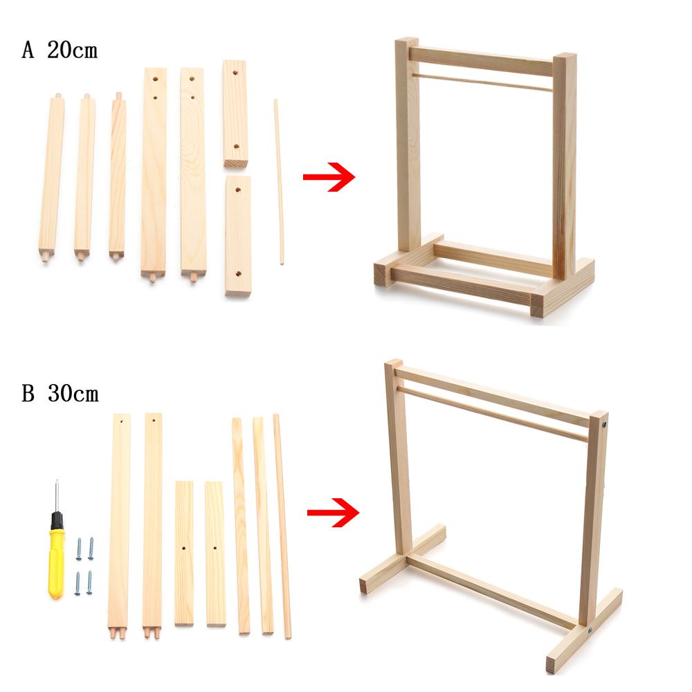 Giá đỡ treo quần áo/ khăn choàng/ búp bê bằng gỗ tiện dụng