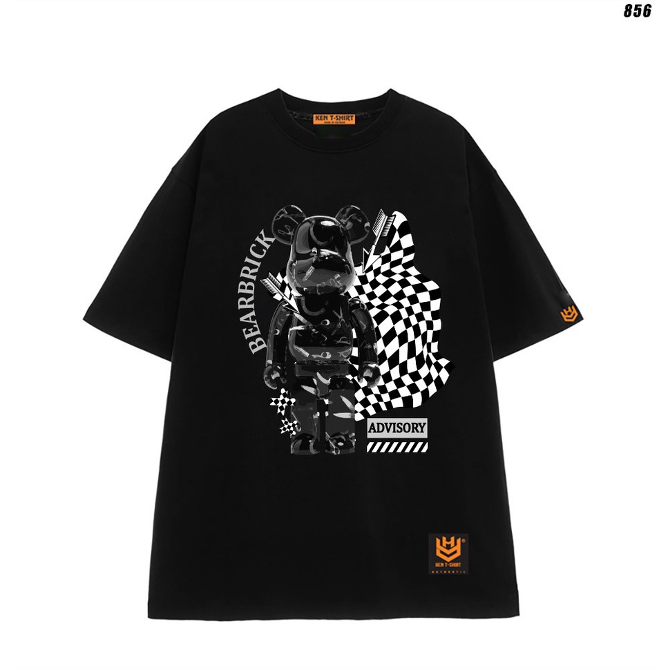 Áo thun nam nữ tay lỡ unisex form rộng Gấu Bear Brick Caro 856.