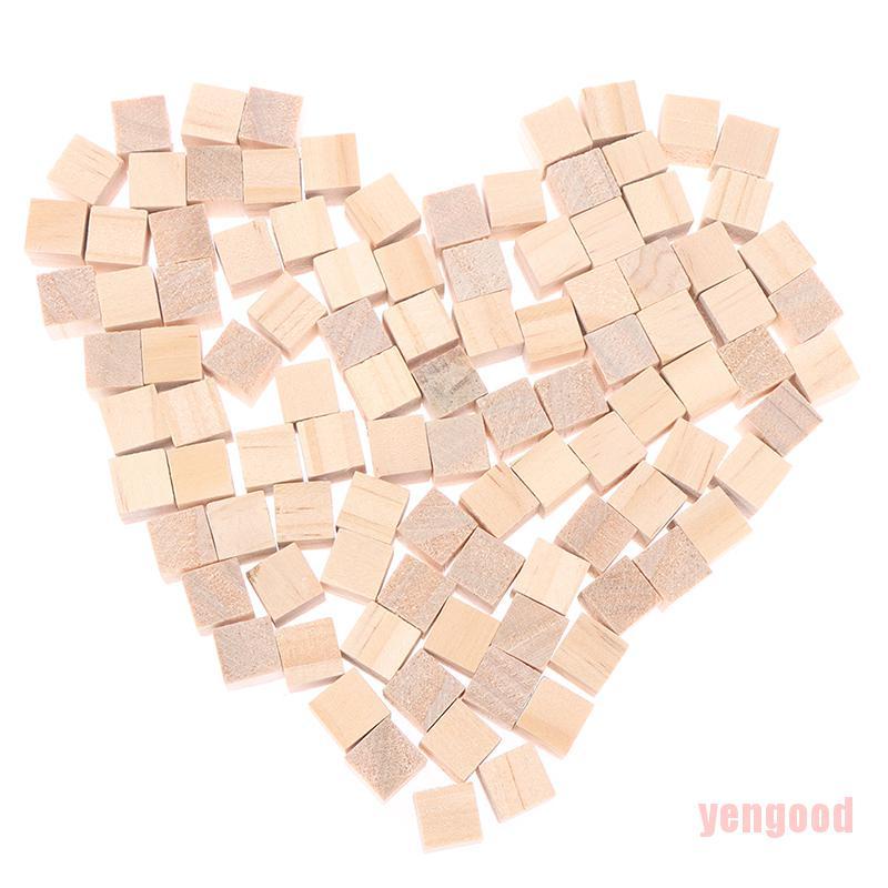 Set 100 khối gỗ vuông mini đồ chơi dành cho làm đồ thủ công DIY