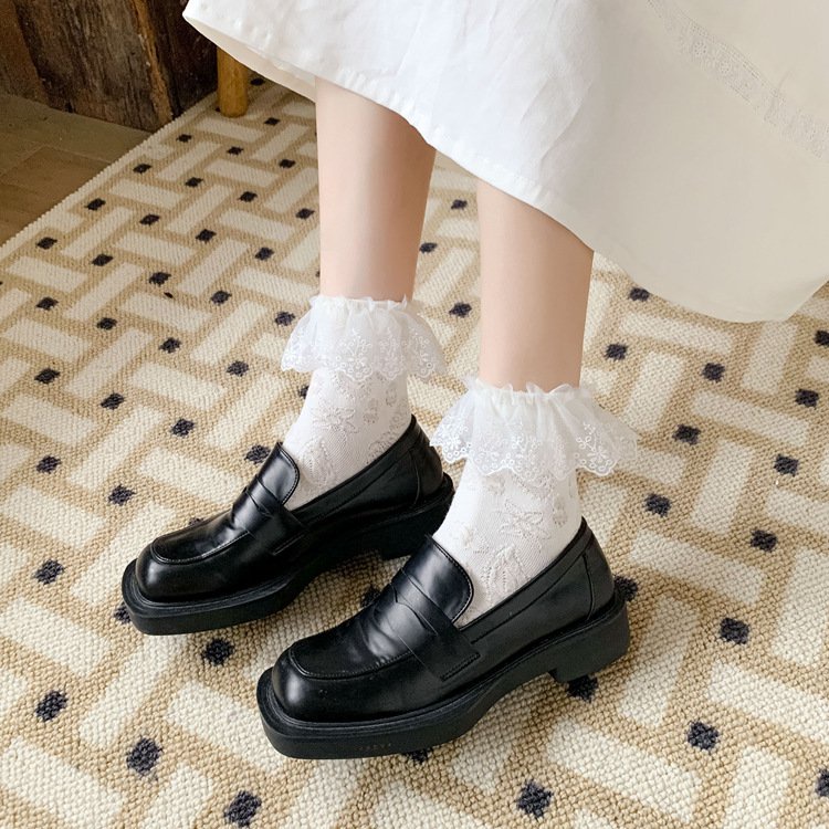 Tất lolita trắng phối ren phong cách tiểu thư, nữ tính - T081 Mian Store
