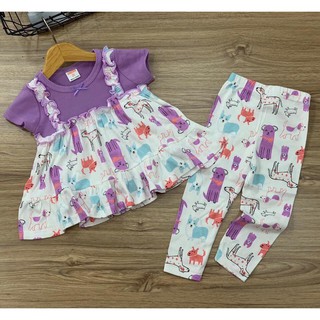 11 bộ cotton bé gái borip 600k