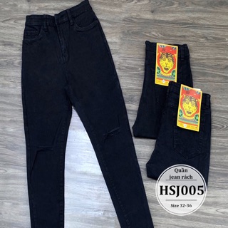 QUẦN JEAN BIGSIZE ĐEN RÁCH HSJ005(32-36)