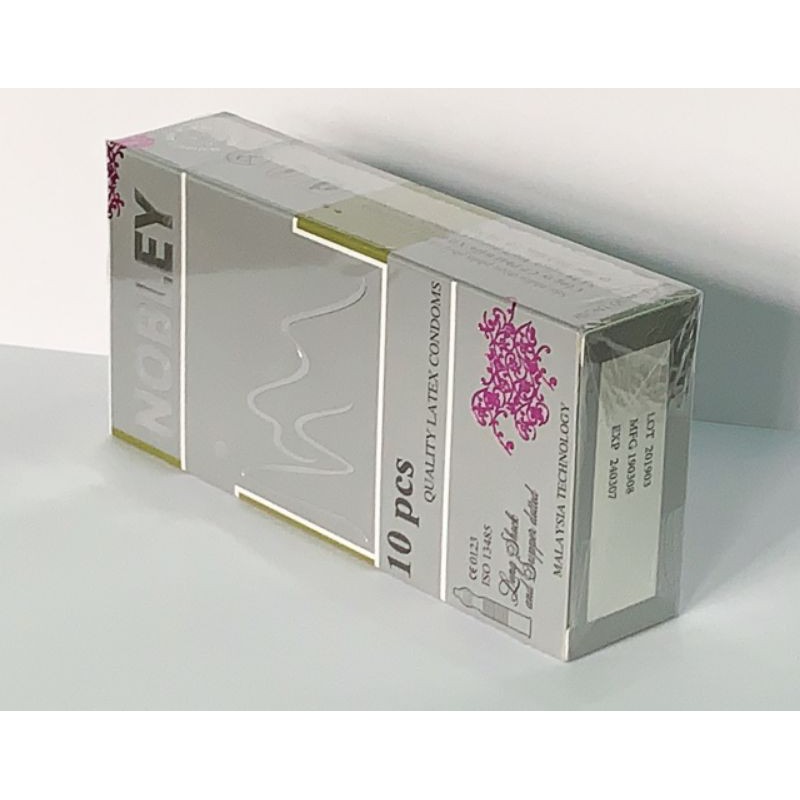 Bao cao su NOBLEY  (Combo 2 hộp )  -NK  Malaysia - hộp 10 cái -Siêu mỏng , gân gai nhẹ, mùi thơm hoa hồng