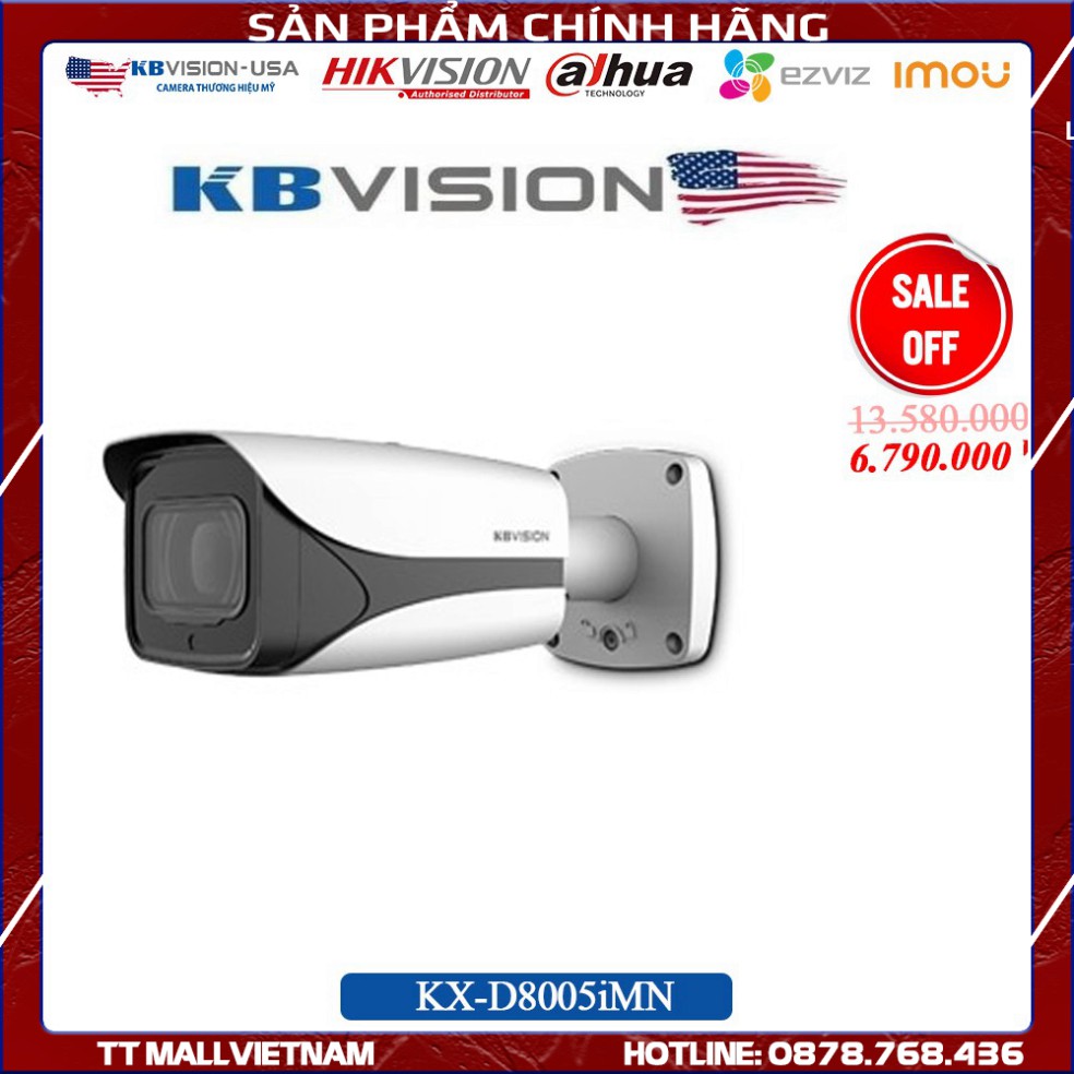 {Giá Tốt Nhất} Camera IP Thân 4MP ePoE KBVISION KX-D8005iMN