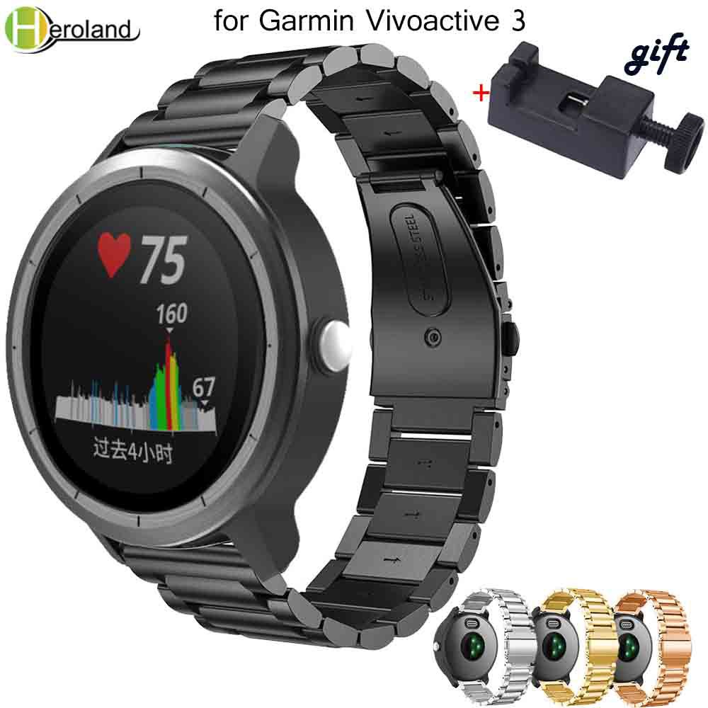 Dây đeo không gỉ 20mm thay thế cho đồng hồ thông minh Garmin vivoactive 3 / vivoactive 3 music/ for Garmin Forerunner 245 245M
