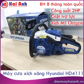 Máy cưa xích chạy xăng Hyundai chính hãng chất lượng cao. Cưa cây xẻ gỗ nhanh chóng