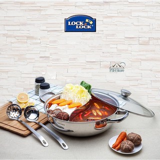 Nồi lẩu Inox 2 ngăn Lock&Lock 28cm/30cm LCM2308
