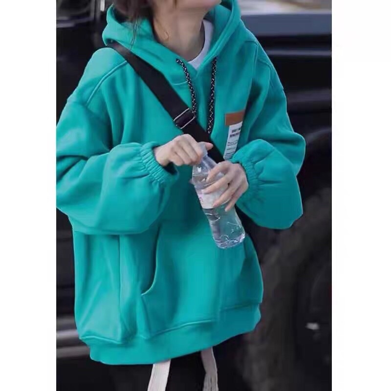 Sẵn Hoodie xanh ngọc