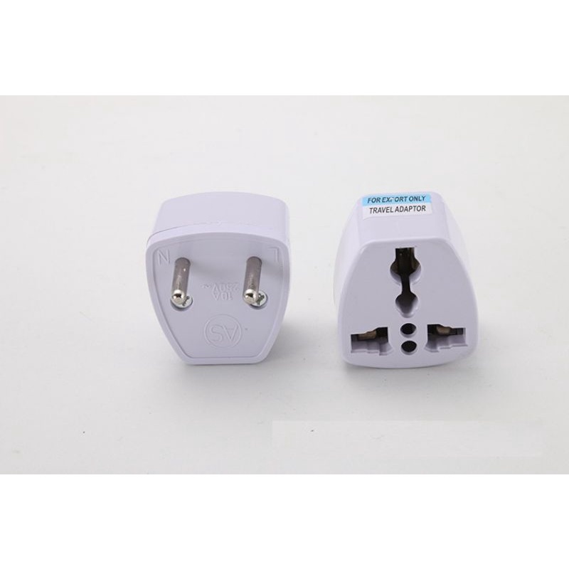 Bộ chuyển đổi ổ cắm 3 chấu thành 2 chấu (loại rẽ),,