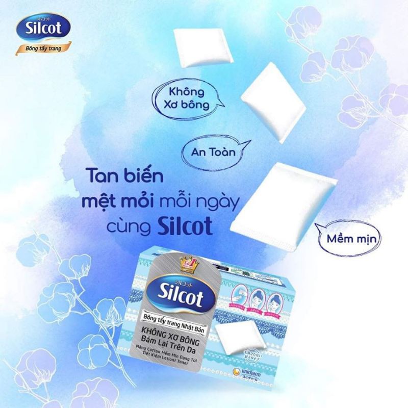Bông Tẩy Trang SILCOT 82m( combo 10 hộp)