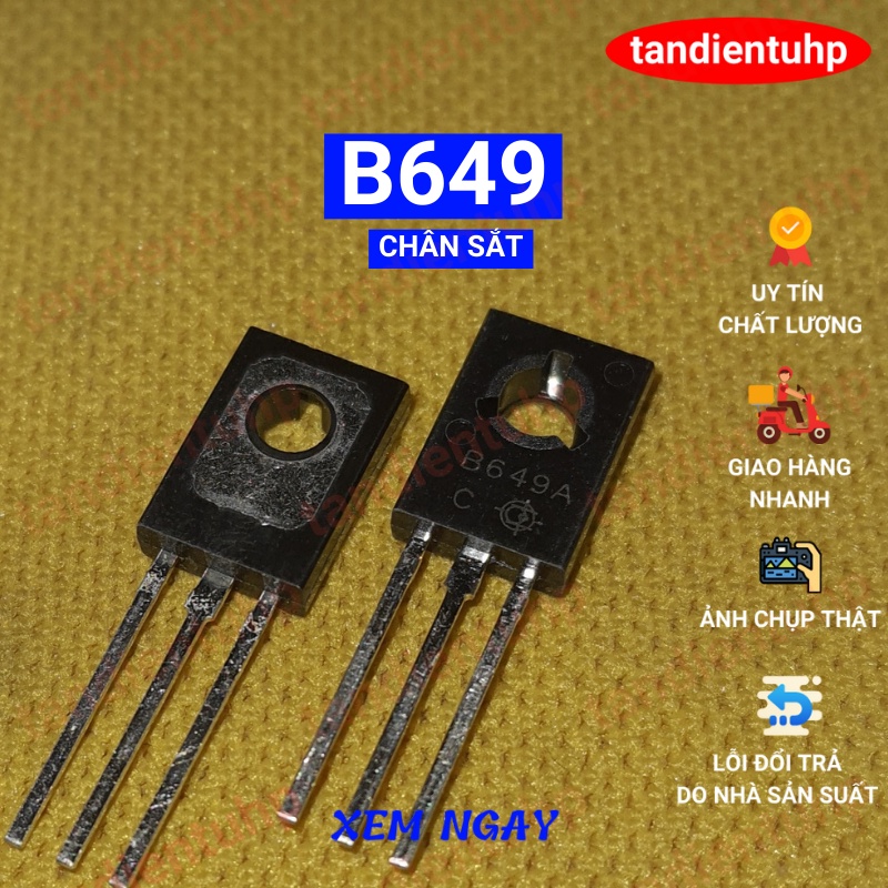 5 CHIẾC BÓNG BÁN DẪN - TRANSISTOR B649 - D669 TO126 1.5A/160V