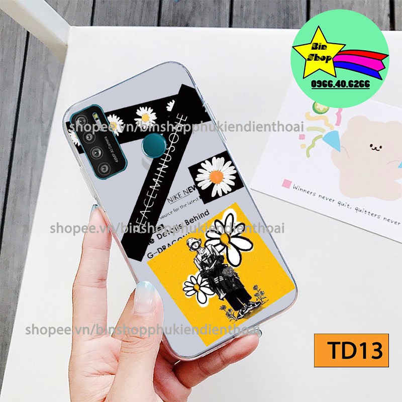 Ốp lưng Vsamrt Joy 4 / Live 4 / Star 4 / Star 5 / Aris / Aris Pro in hình cúc họa mi tách nền chất liệu silicon mềm dẻo