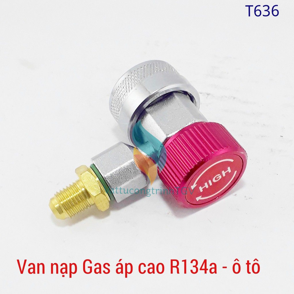 Van nạp Gas lạnh cao áp R134 cho ô tô (đỏ)