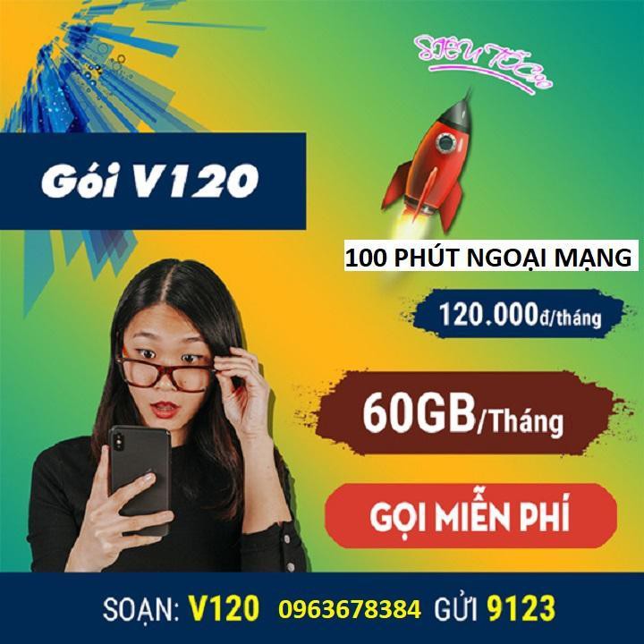 Sim Chuyên Dùng Data Nghe Gọi Bình Thường Nhà Mạng Viettel Gói Cước RẻV120