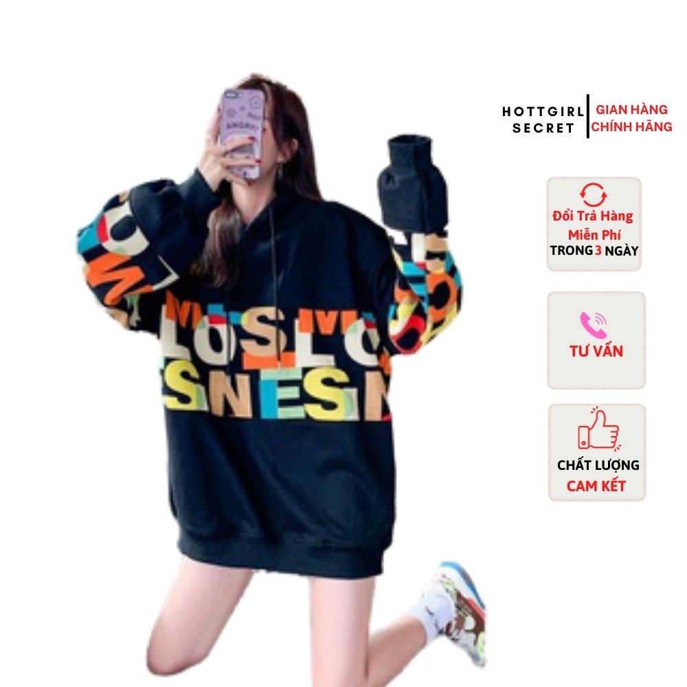 Áo hoodie nữ form rộng hottrend 2021 làm từ chất nỉ,có lớp bông trần bên trong ấm áp,dễ phối kết hợp đồ lắm ce nhé !